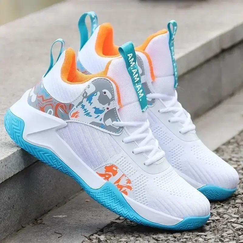Men's New Autumn Versatile Casual Shoes with Breathable Mesh and Lightweight Sports Shoes, High Cut Thick Soled Basketball Shoes