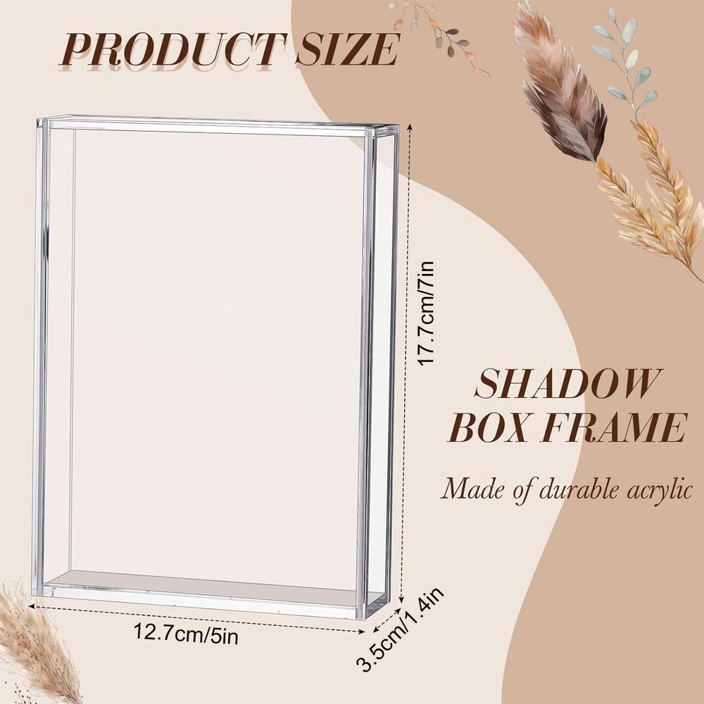 

Acrylic Keepsake Box All Clear Picture Frame Display Storage Tabletop Pictures Holder Handicrafts Storage for Souvenirs Photos