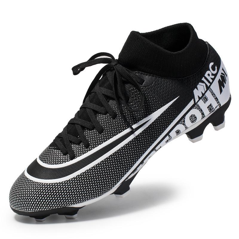Competition women's football training shoes sports artificial turf couple broken nails children's high-top football shoes men