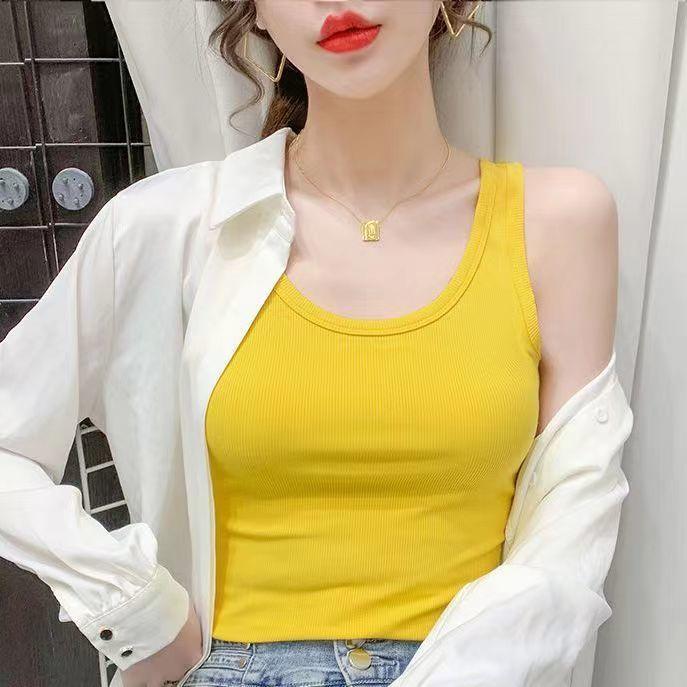 Simple and Chic Women's Plus Size Slim Fit Solid Color Tank Top for Spring and Summer - Wear As a Base or Outer Layer, Threaded Spaghetti Straps