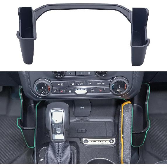 TOPTALL 2025 Upgraded Tray Compatible With Ford Bronco 2025 4-Door Automatic Transmission, Full Size Bronco Center Console Organizer Armrest Box