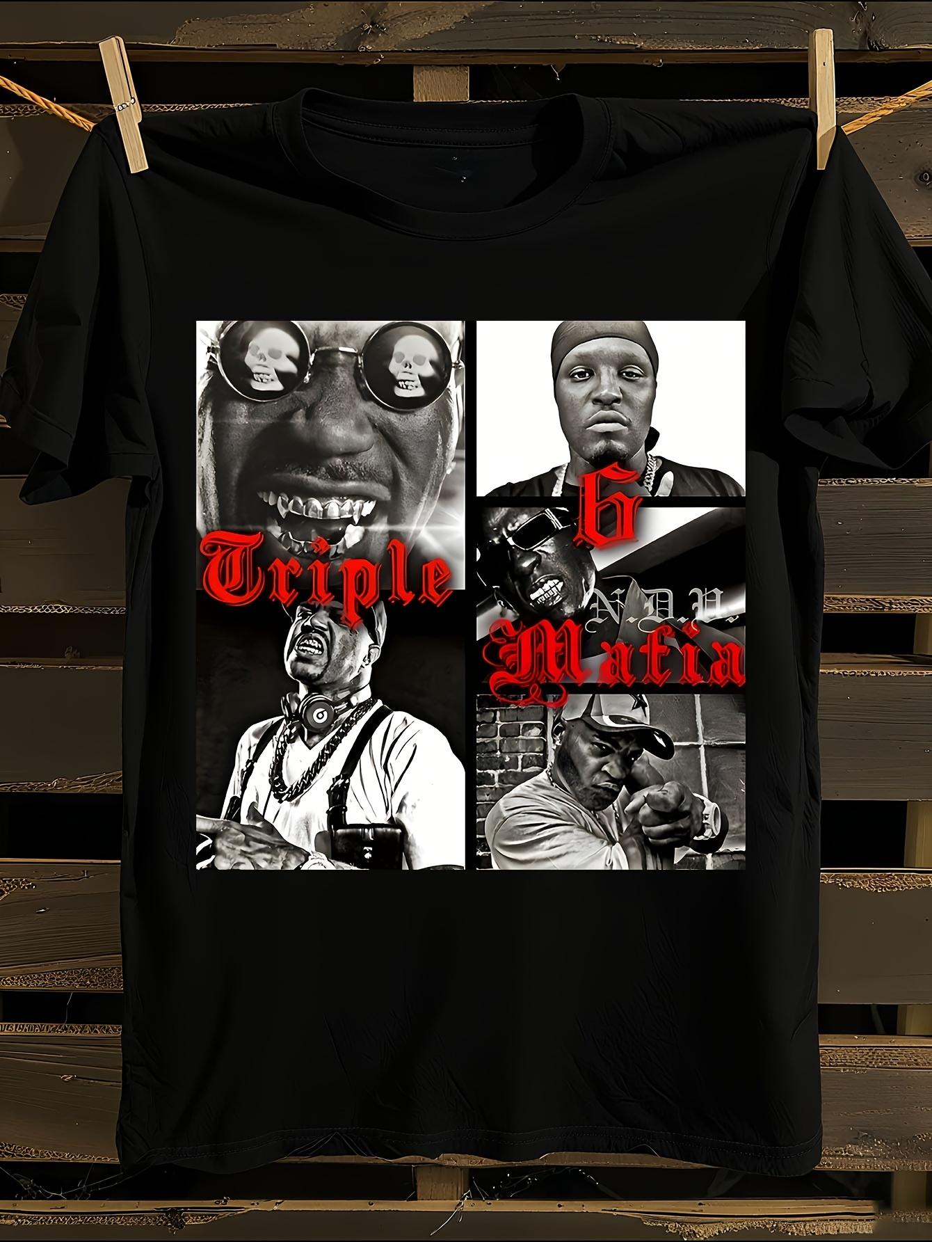 Официальный мерч группы Three 6 Mafia Хип-хоп Графическая футболка... XL