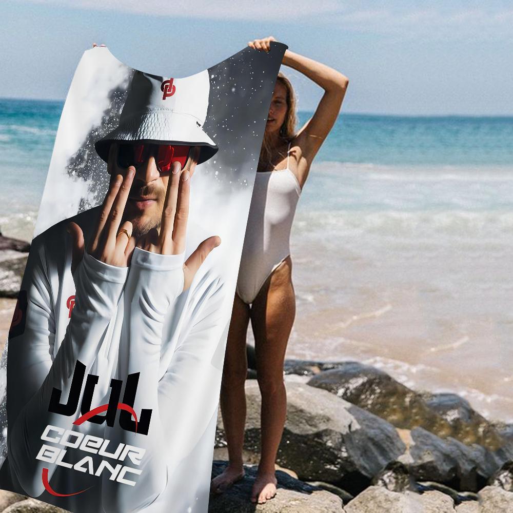 

Rapper JuL Music Album Cover L-LOL Printed Beach Towel Mountain Climbing Yoga Beach Swimming Running Absorbent Soft Towel W30*H60(CM)