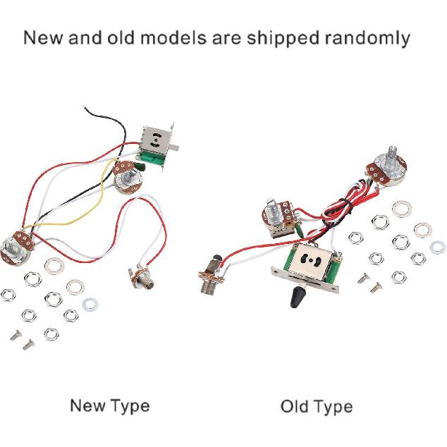 Guitar Wiring Harness, 3 Way Toggle Switch Guitar Electric Guitar Wiring Kit 500k Wiring Harness Easy To Install