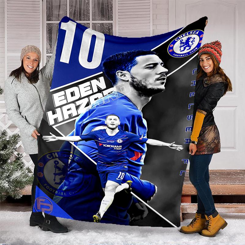 Chelsea FC Logo Aufdruck Decke—weich,warm;Vielseitige Decke für alle Jahreszeiten – perfekt als Klimadecke, Nickerchen-Decke
