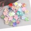 Colorful 30pcs 8mm Mini Polychrome Cute Gradient Five-pointed Star Glass Beads Loose Spacer Beads Jewelry Making DIY Handmade