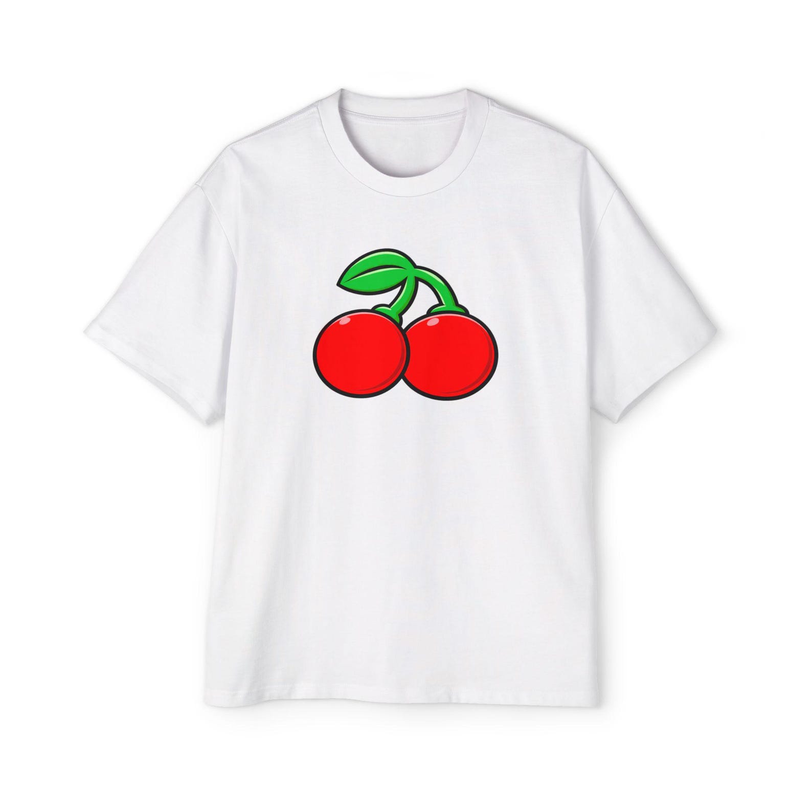Cherry Graphic Tee | Minimalist Streetwear Cotton T-Shirt M
