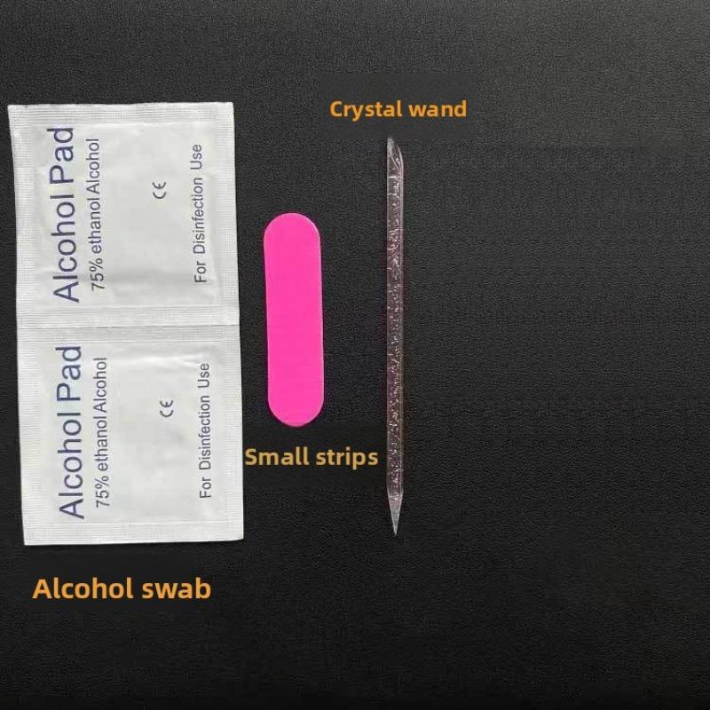 Disposable Nail Polish Suit, Alcohol Cotton Swabs, Crystal Sticks, Nail Art Material Kit, Nail Art Tool Material Kit