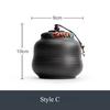 Small sealed ceramic tea canister, moisture-proof Japanese-style storage canister