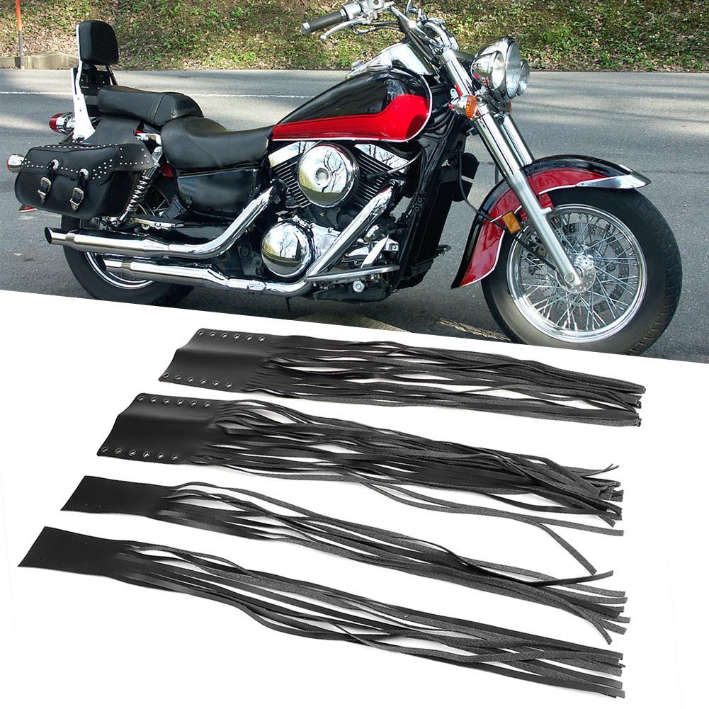 Universal Hand Grips Tassel Fringe Wrap Cover Motorcycle Brake Clutch Lever Streamer 7/8in 1in Fit for YamahaBlack