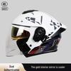 3C Certified Dual Lens Motorcycle Helmet, Men's & Women's, All-Season, Convertible Full/Half Design.