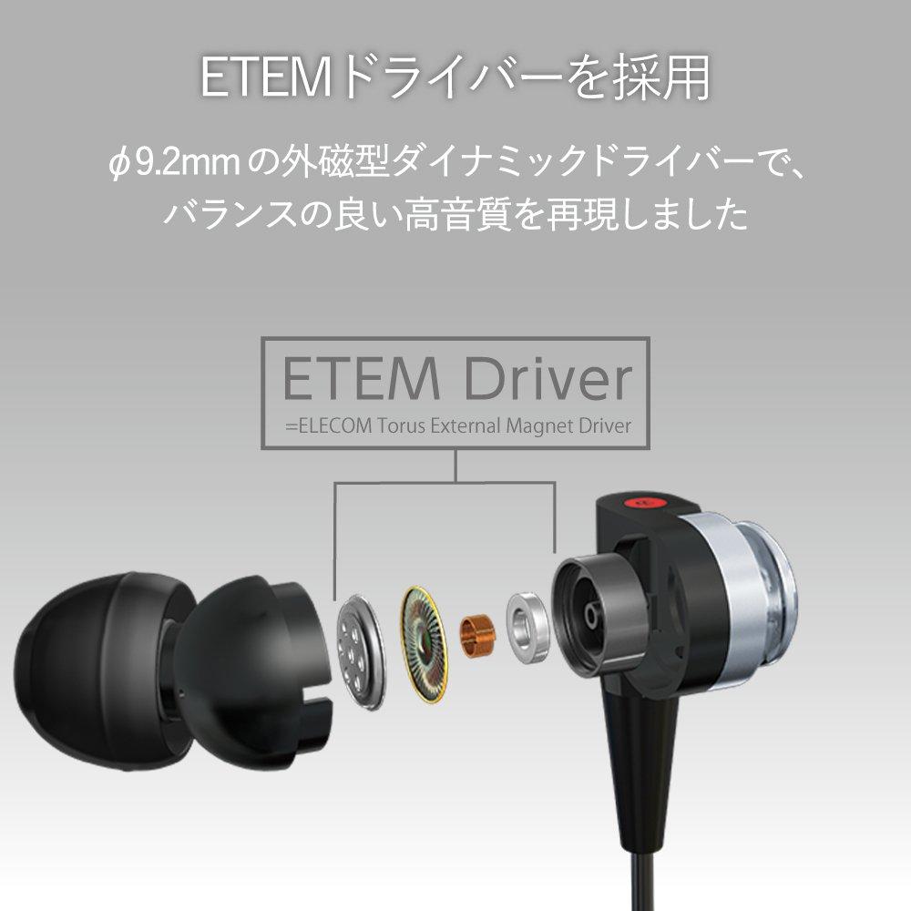 ELECOM Earphones Headphones with Microphone and Remote Control Canal CS200 Silver EHP-CS200MSV