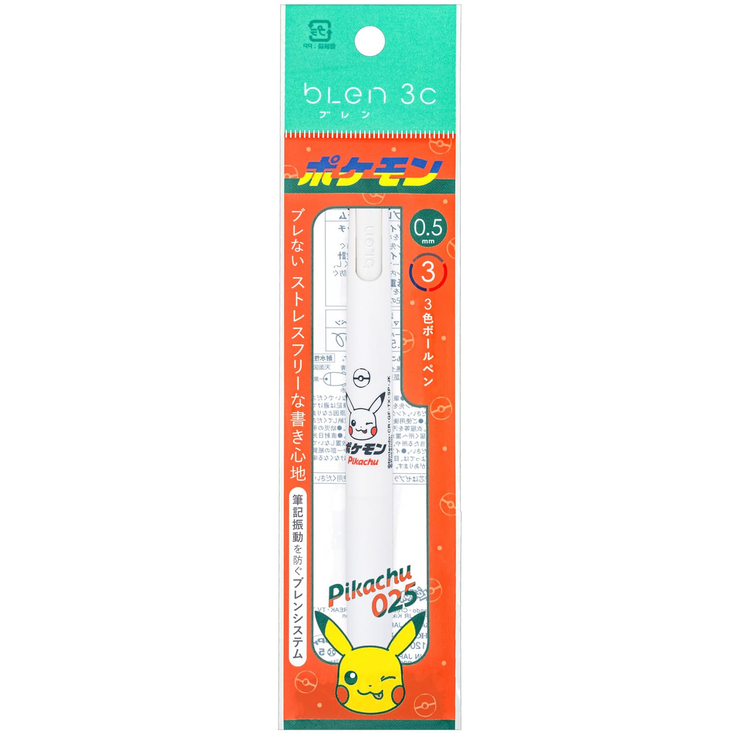 

Showa Note Pokemon Multicolor Ballpoint Pen Blen 3 Colors 833729001 0.5mm