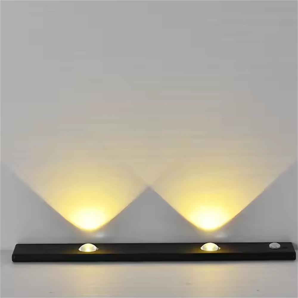 Lumières LED Ultra Fines Sous Meuble Capteur de Mouvement Veilleuse Sans Fil 3 Couleurs Graduables Pour Meuble de Cuisine Chambre Penderie Ligh