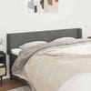 vidaXL Headboard with Ears Dark Grey 203x16x78/88 Cm Fabric
