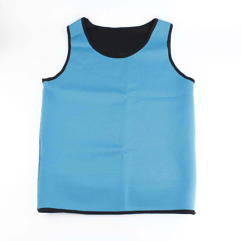 Pánský neoprenový tvarovač postavy s U-výstřihem, potivá fitness vesta