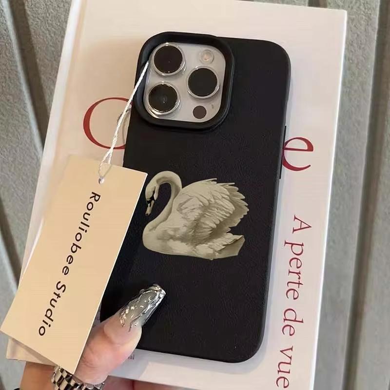 

Elegant White Swan Design Phone Case for Samsung Galaxy A55 A35 A25 A15 5G A24 A23 A32 A52 A71 A72 A51 4G Silicone Cover A24