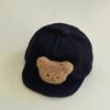 Baby Baseball Cap Sun Hat Spring Beach Hat with Plush Bear for Boys Girls Age1-2 Breathable Infant Corduroy Baseball  Beige