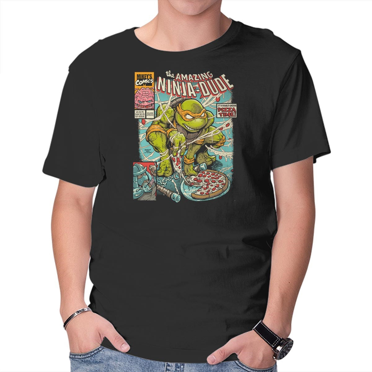 Unisex Crew Neck T-Shirt Amazing Ninja Dude Graphic Short Sleeve Casual Tee XXL