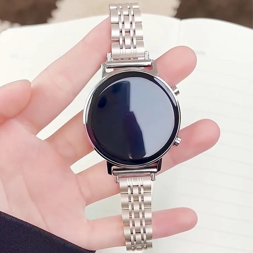 

Жіночий тонкий браслет для Samsung Galaxy Watch 7 6 5 Pro Classic 42 44 мм Металевий ремінець для Huawei GT5 4 3 pro 43 46мм 41мм 18 20 22мм for Huawei GT5pro 42