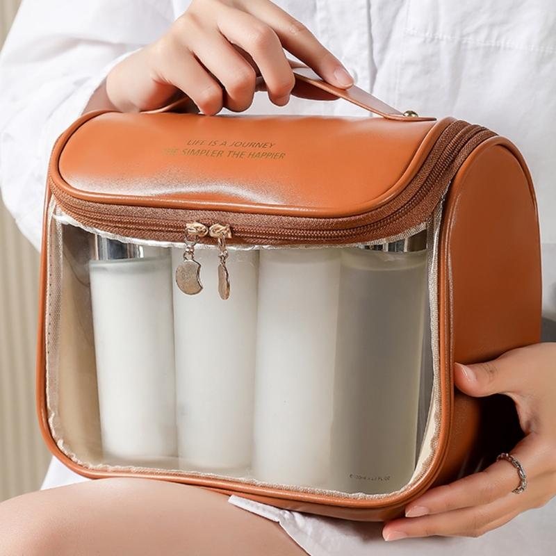 Large Capacity Cosmetic Bags Portable Clear Wash Bag Makeup Bags Travel Toiletry Organizer Storage Pouch for Women Girls