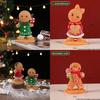 Christmas Gingerbread Man Decor Resin Cartoon Holiday Tabletop Ornament For Festive Atmosphere