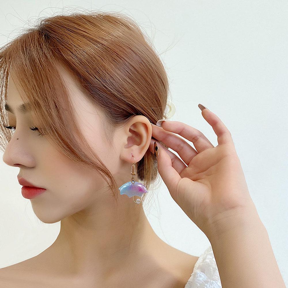 

Креативные контрастные цветные висячие серьги-зонтики с искусственным жемчугом, модные украшения в этническом стиле