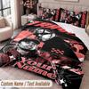 Custom Name Text 3Pcs Bedding Set Travis Scott Duvet Cover And Two Pillowcases