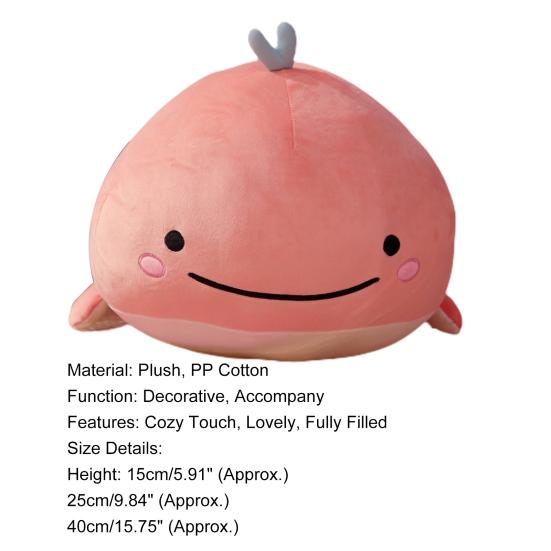 15/25/40cm Whale Plush Toy Lovely Sofa Ornament Soft Sleeping Accompany Plushies Stuffed