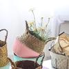 Belly Basket Panier Storage Plant Pot Collapsible Nursery Laundry Tote Bag with Handles