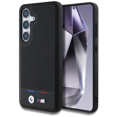 Etui Bmw Leder Dreifarbiger Streifen Magsafe Für Samsung Galaxy S25 Schwarz