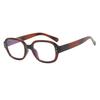 Retro Narrow Oval Shaped Glasses Frame Female Concave Design Street Pography Personalized Flat Mirror Simple Design