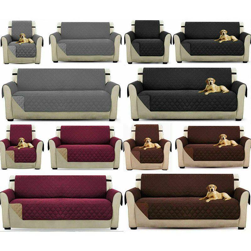 Luxurious Reversible Quilted Sofa Cover Furniture Protector With Soft Microfiber