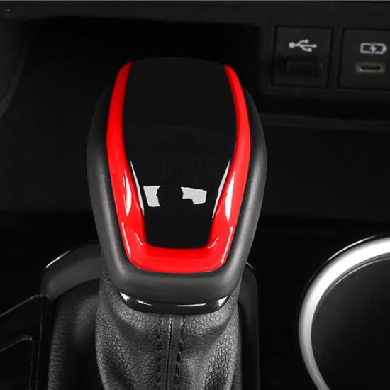 Red&black Gear Shift Knob Cover Trim 1pcs For Toyota -2024 Highlander