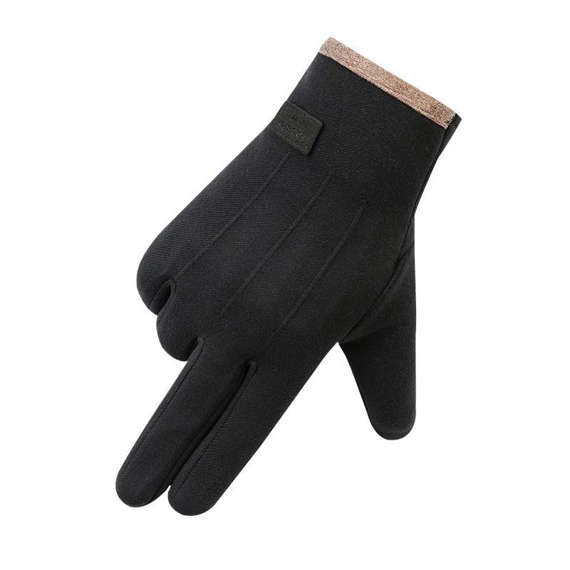 Warm Gloves for Outdoor Riding Men's Sports Warm Touch Screen Windproof Rabbit Velvet Plus Velvet Autumn and Winter Coldproof Gloves