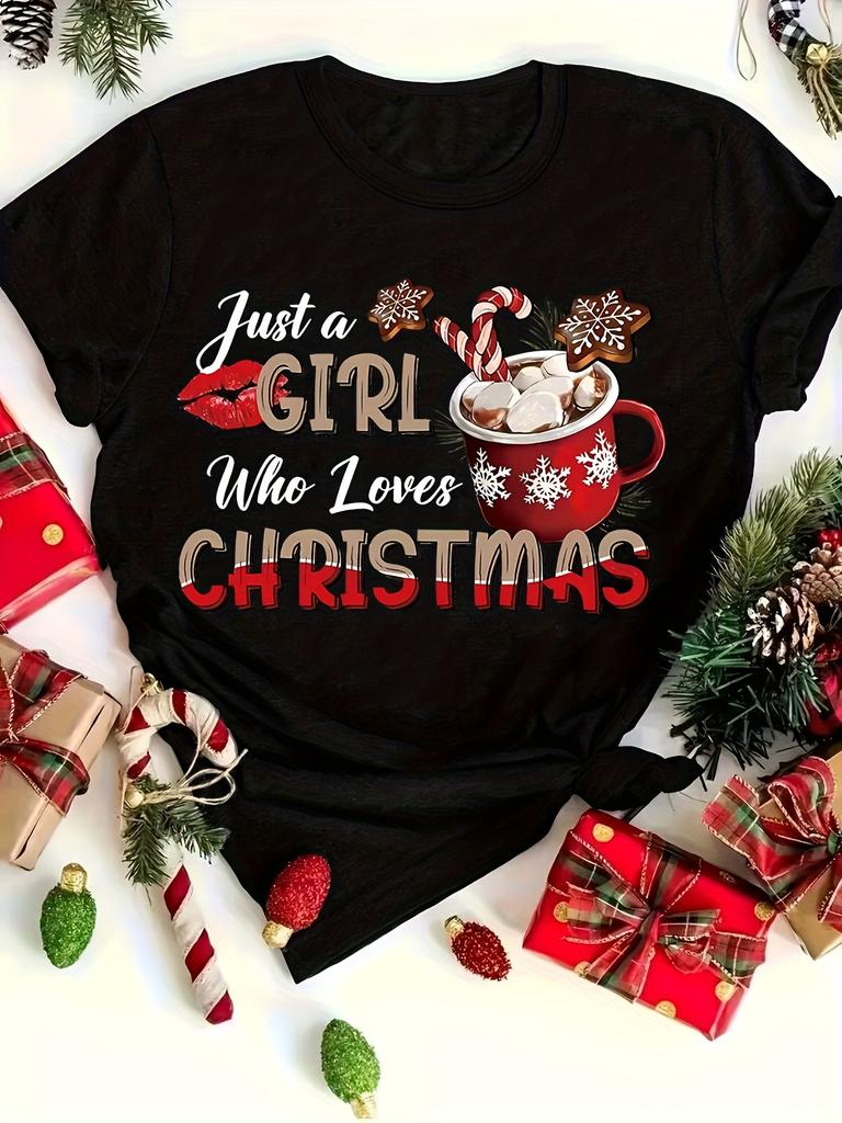 Unisex Plus Size Letter Graphic Print Crew Neck Short Sleeve TShirt Soft Casual Daily Fashion Top For Curvy Ladies Spring Summer