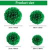 1pcs Set 7.8inch Deep Green Paper Paper Flowers Decorations For Birthday Party Hanging Flowers Pom Pom Paper
