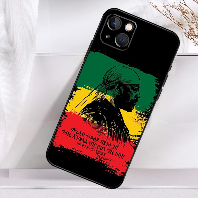 Emperor Menelik II of Ethiopia Case For iPhone 14 13 12 11 16 15 Pro Max Mini Cover X XR XS 8 7 14 16 15 Plus Accessories