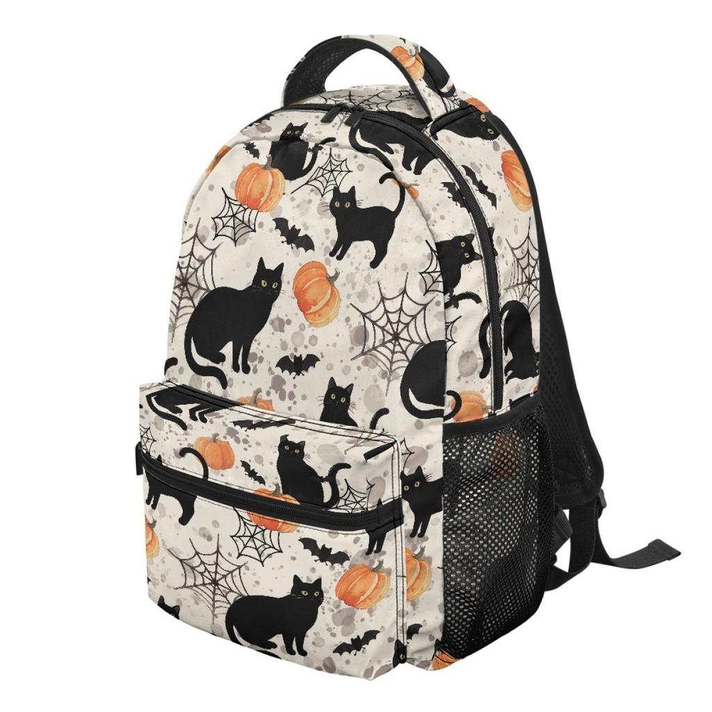 Full Print School Bag Student Cute Halloween Backpack School Commute Large Capacity Backpack
