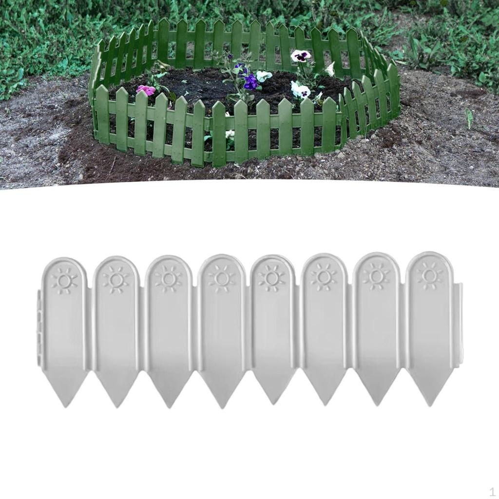 Decorative Garden Fence with Stake, Removable, Waterproof, Lightweight, Edging for Flower Beds,