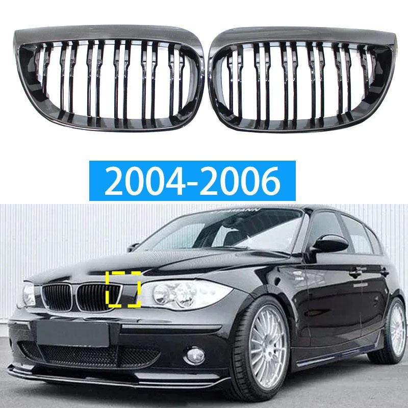 

Для BMW 1 серії E81 E87 2004-2011 глянцеві чорні решітки радіатора кришка переднього бампера автомобіля люб язно підтяжка обличчя решітка радіатора в стилі M 128I 130I 135I 2004-2006