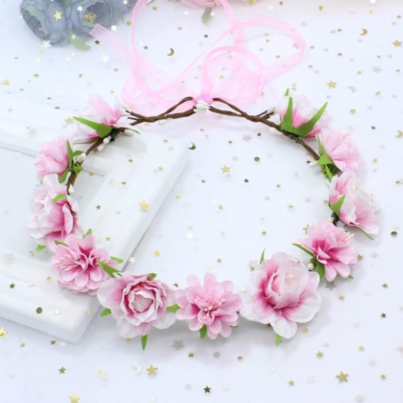 Flower Headbands Women Bride Flower Crown For Wedding Party Supply Floral Garlands Crown Hair Wreath Floral Headbands