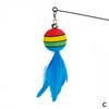 Cat Interactive Toy Funny Feather Ball Teaser Wand Toy with Bell Cat Stick Toy for Kitten Playing Teaser Wand Toy Cat Supplies