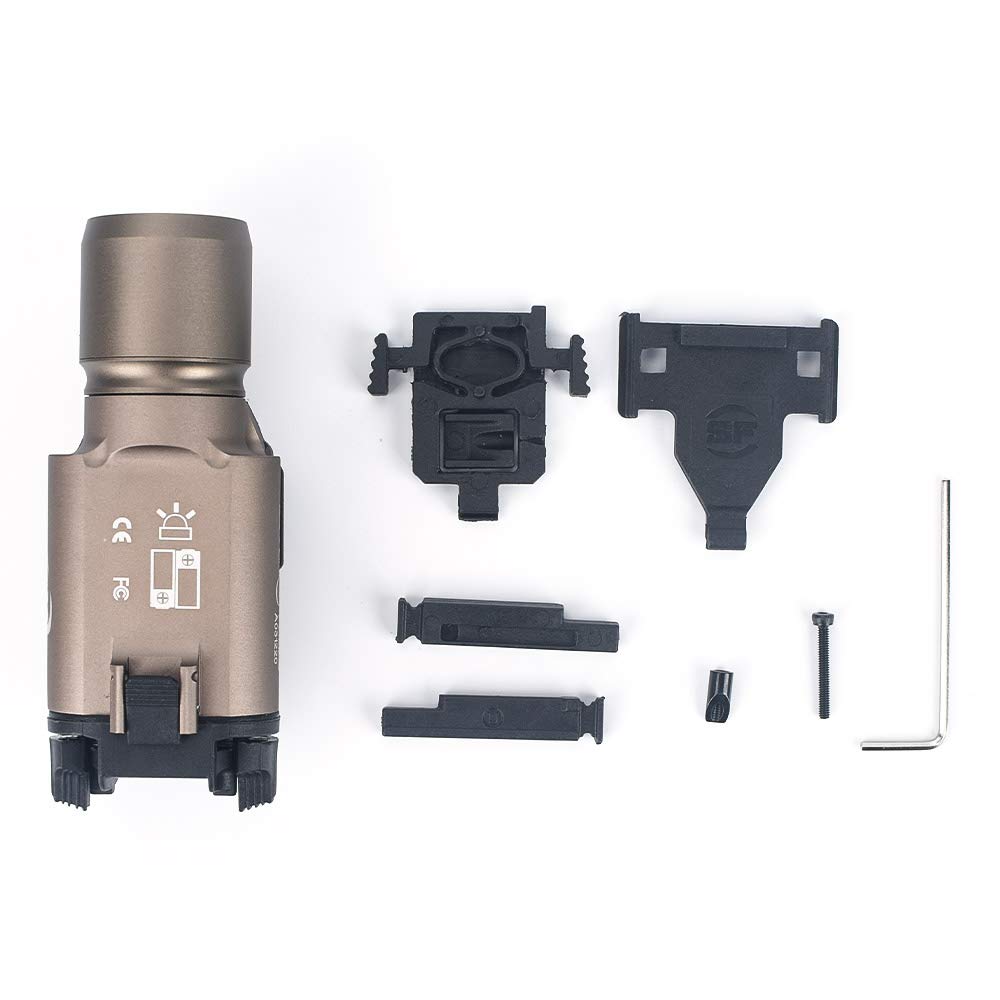 

WADSN Surefire X300 Збройовий ліхтар, Тактичний ліхтар, 400 люмен, Ейрсофт, Ліхтар для пістолета (Тан) WD04004