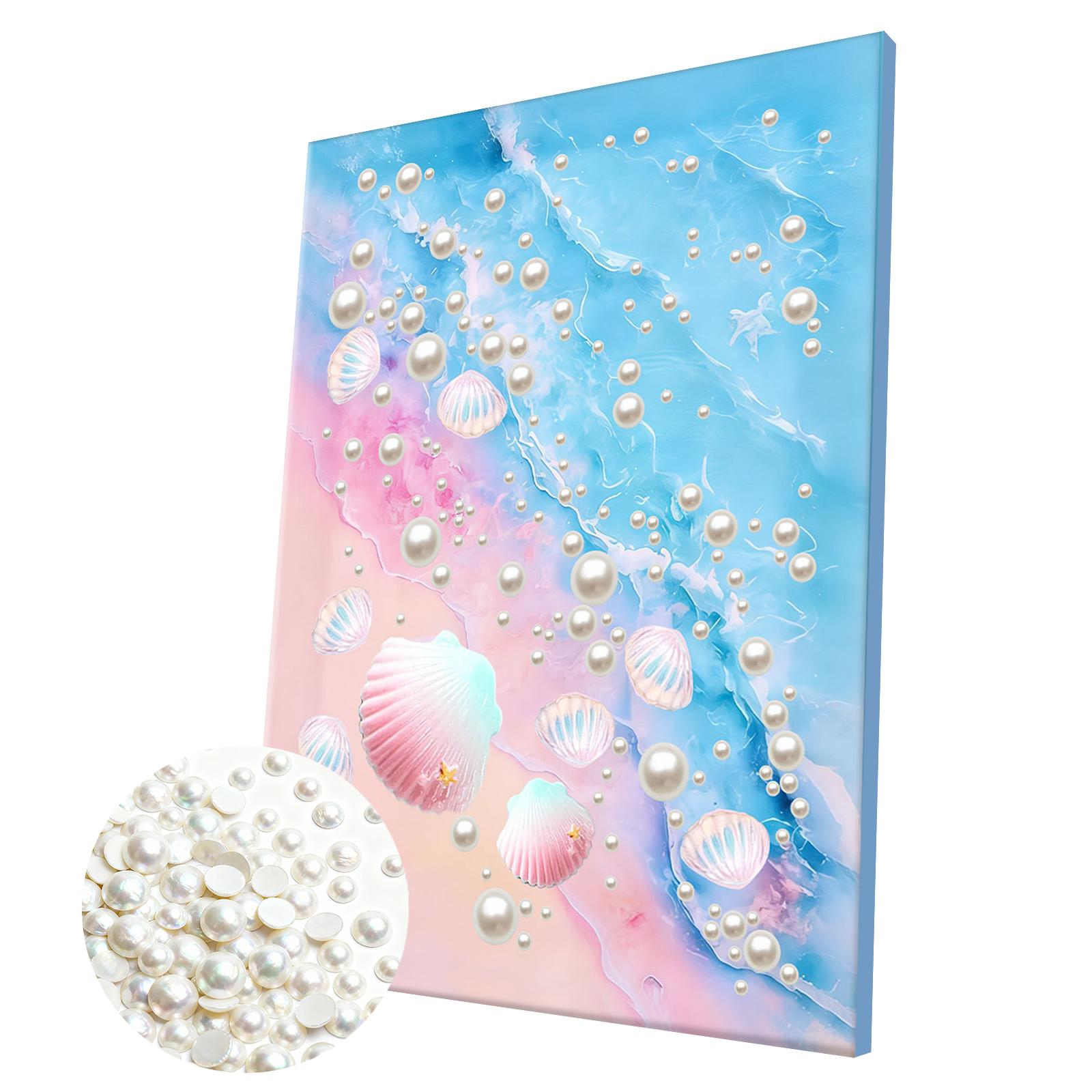 

Shells DIY Special Shape Drill Diamond Dots Pearl Gem Painting W/Frame 15x20cm Art Craft Pearl Diamond Painting Home Decor China Mainland