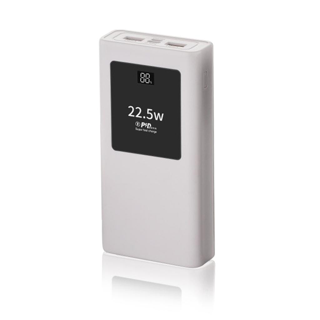 PowerBanks Casing Kit 20000mAh Mobile Chargers Builts in Cable PD22.5W Quick Charging LCD Display Shell