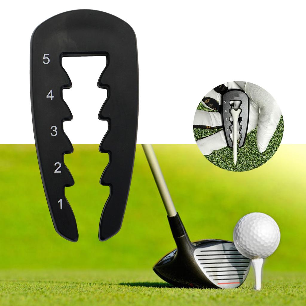 Adjustable Golf Tee Height Tool Precision Tee Height Setter Height Measuring Device for Consistent Swing Easy To Use