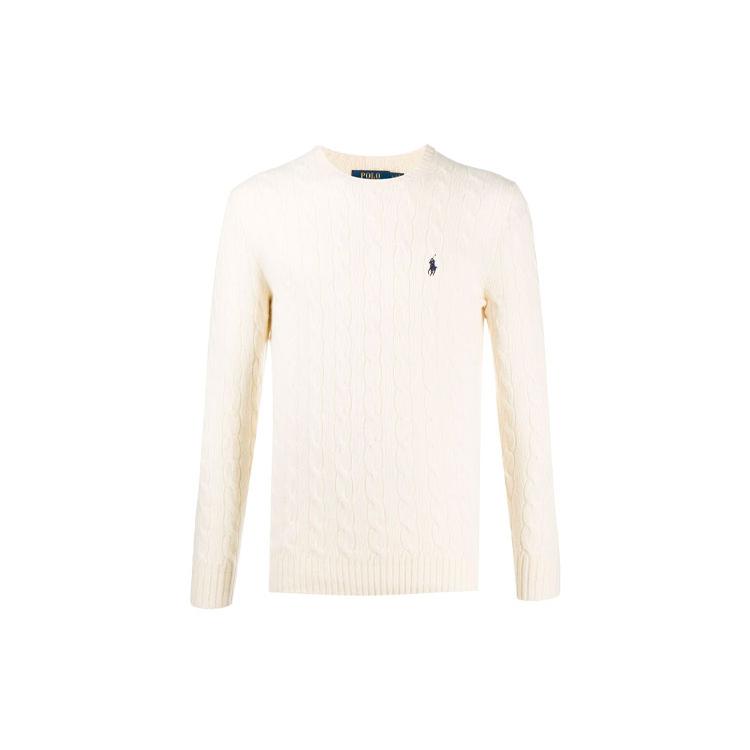 Polo Ralph Lauren logo-embroidered cable-knit jumper 710719546001