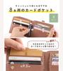 Lizdays Bifold Wallet with Clasp Genuine Leather Women's Closure, (Gray Beige)