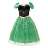 Snow Queen Girls Dress Princess Anna Elsa 2 Dresses Kids Fancy Children Vestidos Birthday Carnival Fancy Party Disguise